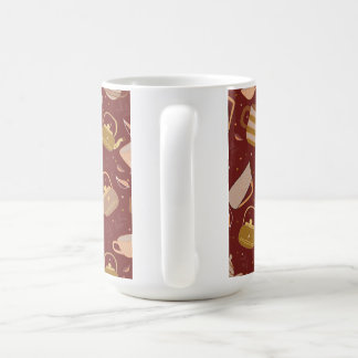 Autumn Tea Time Teapot Mug Leaf Pattern