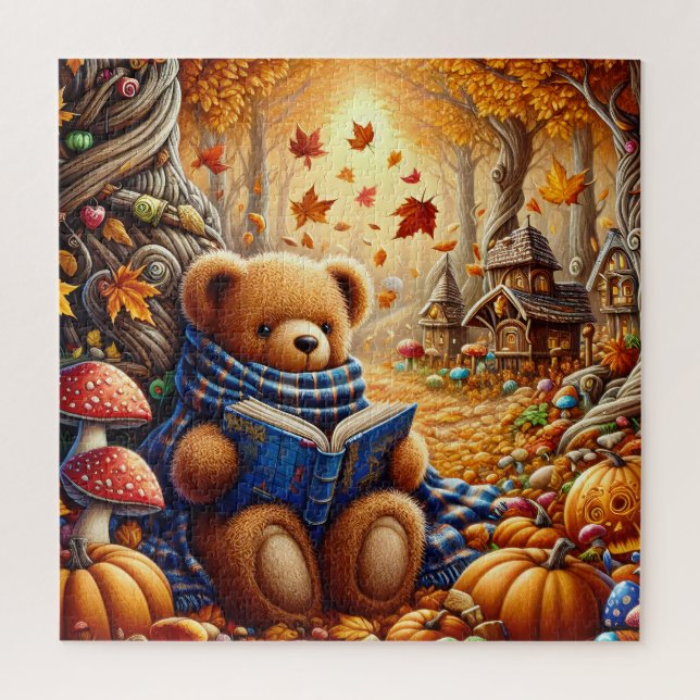 Autumn Teddy Bear Puzzle (Vertical)