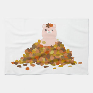 Autumn Teddybear 2 Tea Towel