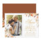 Autumn Terracotta Gold Orange Floral Photo Wedding