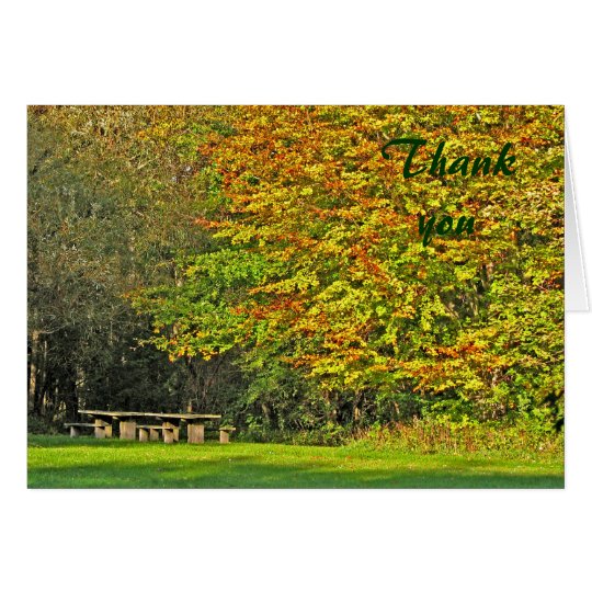autumn thank you card
