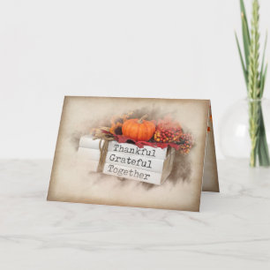 Autumn Thanksgiving Books  Card