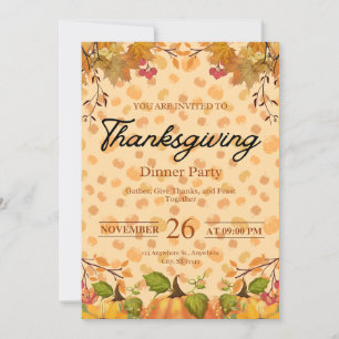 Autumn Thanksgiving Dinner Invite