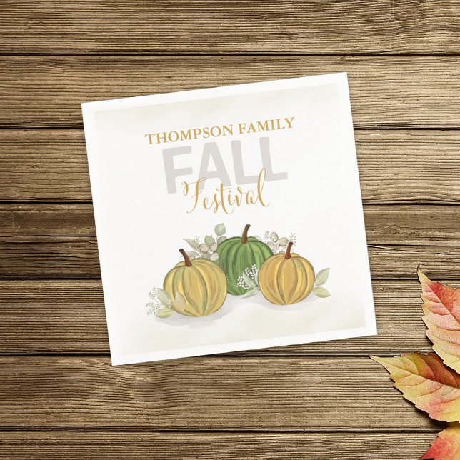 Autumn Thanksgiving Gourds Custom Napkin (Creator Uploaded)