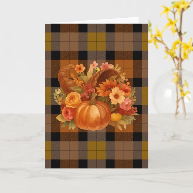 Autumn Thanksgiving Harvest  Card (Yellow Flower)