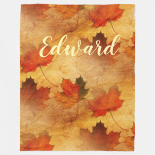 Autumn Thanksgiving Holiday Custom Fleece Blanket