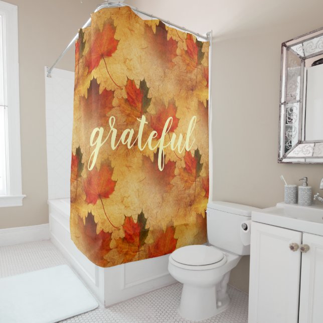 Autumn Thanksgiving Holiday Shower Curtain (In Situ)