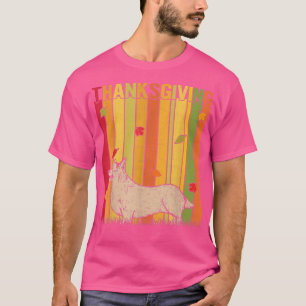 Autumn Thanksgiving Retro Cute Corgi Dog Lovers Th T-Shirt