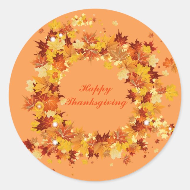 Autumn Thanksgiving Stickers (Front)