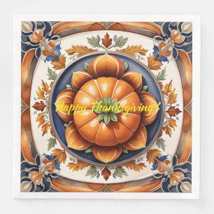 Autumn Thanksgiving Trendy Pumpkin Collection Napkin