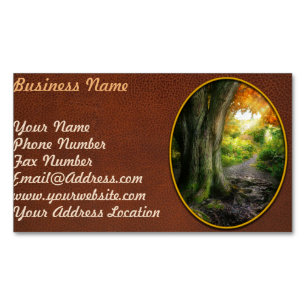 Autumn - The path to grannies house Magnetic Business Card