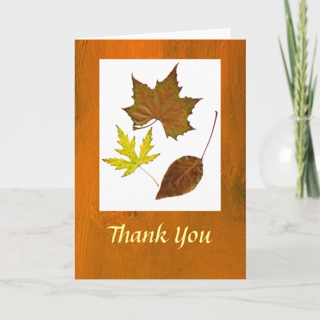 Autumn Theme Thank You Card (Front)