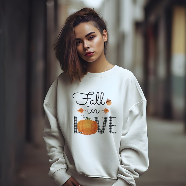 AUTUMN THEMED FALL IN LOVE PUMPKIN SWEATSHIRT (Creator Uploaded)