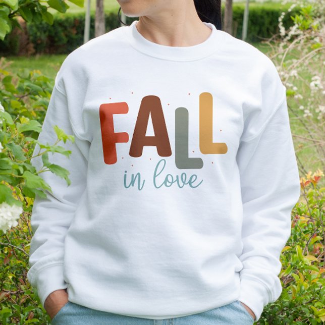 AUTUMN THEMED FUNNY ROMANTIC FALL IN LOVE SWEATSHIRT (Creator Uploaded)