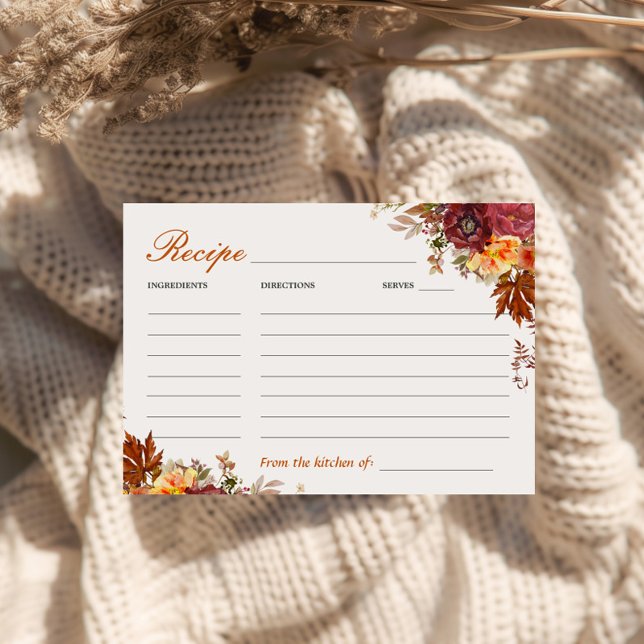 Autumn themed Recipe Card (Creator Uploaded)