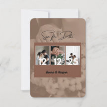 Autumn Themed Wedding Save the Date Card