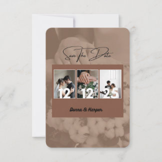 Autumn Themed Wedding Save the Date Card