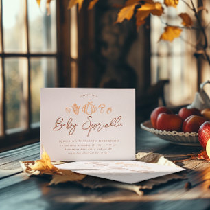 Autumn Things   Boho Thanksgiving Baby Shower Invitation