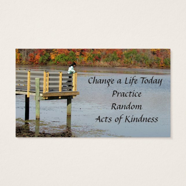 Autumn Thoughts Random Acts of Kindness Cards (Back)