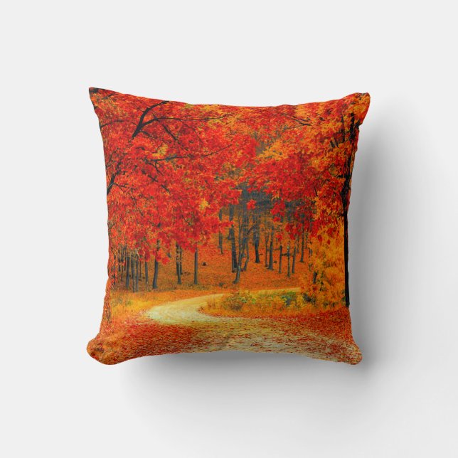 Autumn throw pillow. "16x16" two sided design. cushion (Front)