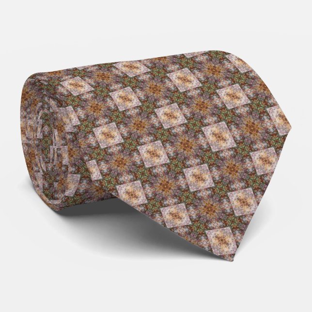 Autumn Tile Weave Tie (Rolled)