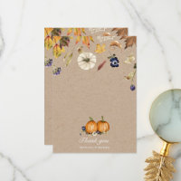 autumn tones pumpkin spice Thank You Card