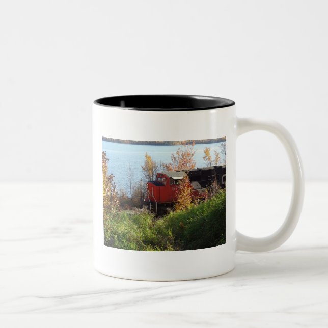 Autumn Train Two-Tone Coffee Mug (Right)