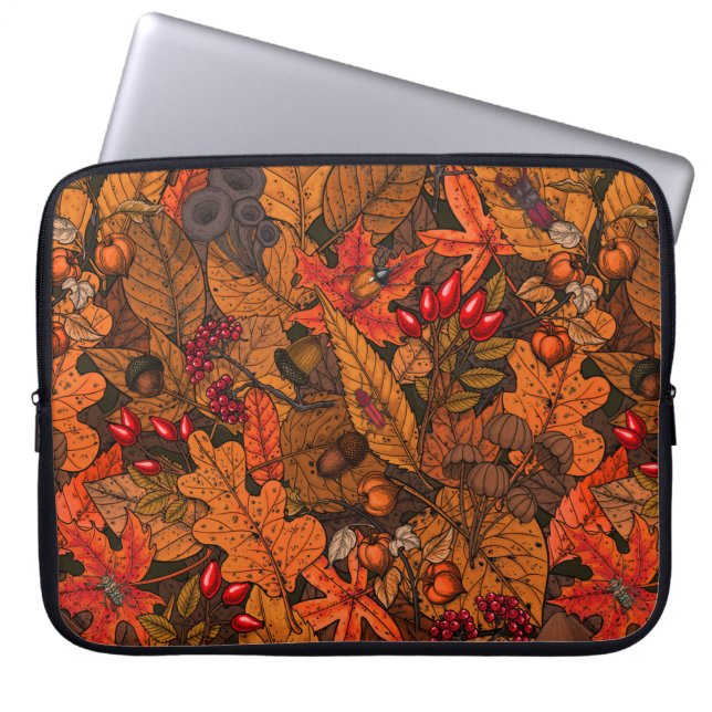 Autumn treasures laptop sleeve (Front)