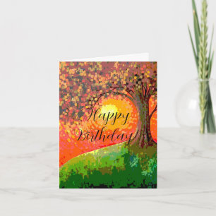 Autumn Tree Birthday Card
