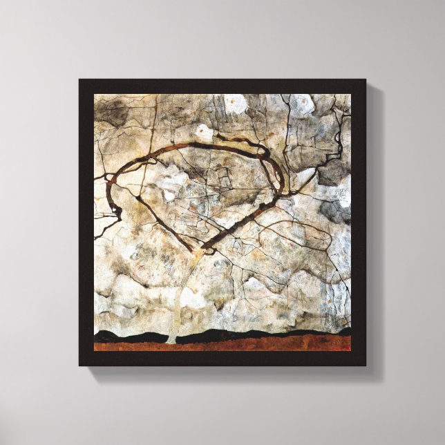 Autumn Tree in Movement by Egon Schiele Canvas Print (Front)