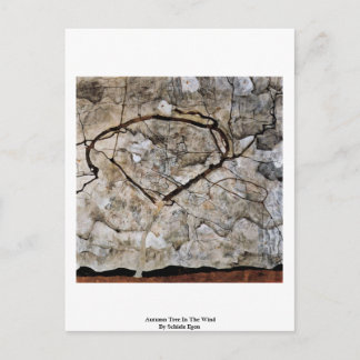 Autumn Tree In The Wind By Schiele Egon Postcard