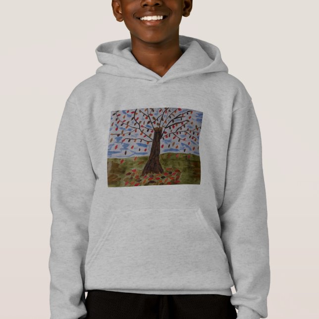 Autumn Tree Kids Hoodie (Front)