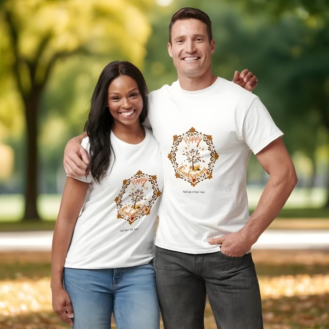 Autumn Tree Mandala Fall Foliage & Thanksgiving T-Shirt (Creator Uploaded)