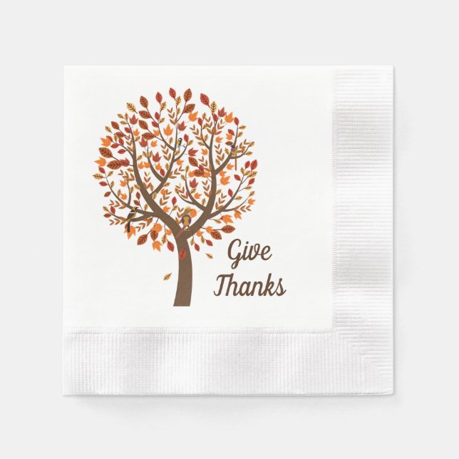 Autumn Tree Napkins (Front)