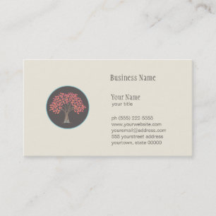Autumn Tree Nature, Health and Landscaping Business Card