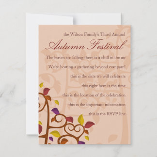 Autumn Tree of Delight Invitation
