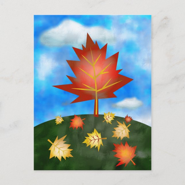 autumn-tree postcard (Front)