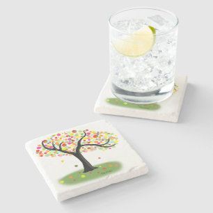 Autumn Tree Stone Coaster