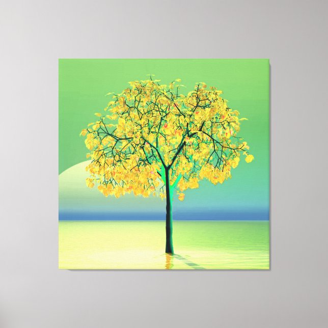 Autumn Tree Sunset Stretched Canvas Print (Front)