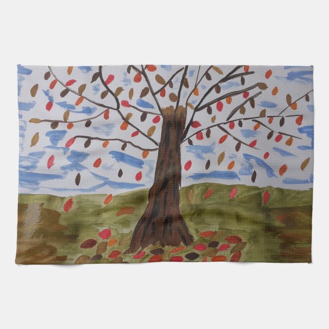 Autumn Tree Tea Towel (Horizontal)