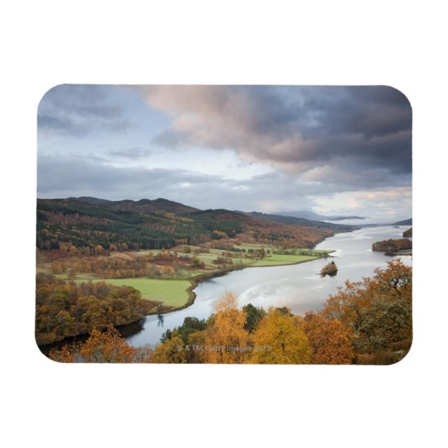 Autumn trees and Loch Faskally, Pitlochry Magnet (Horizontal)