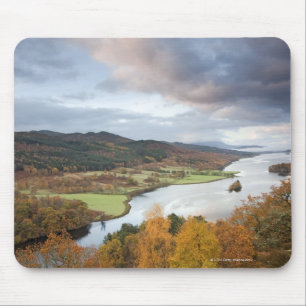 Autumn trees and Loch Faskally, Pitlochry Mouse Mat