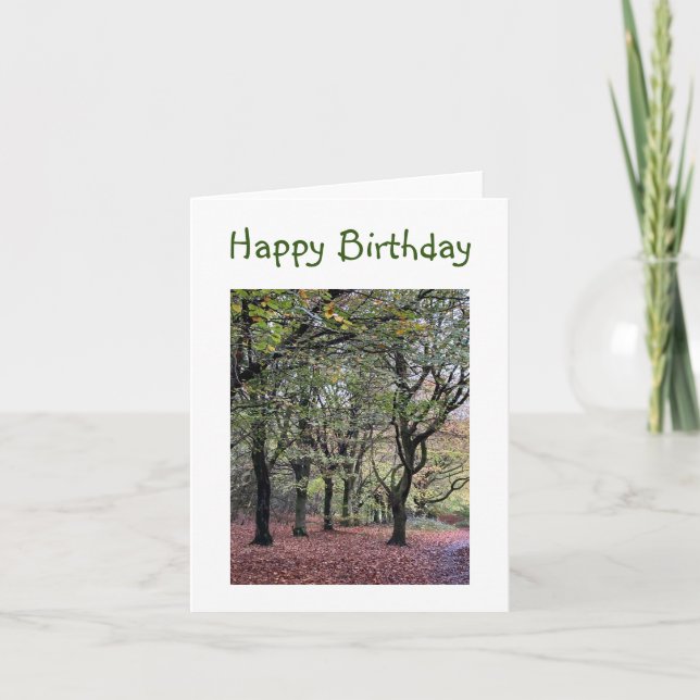 Autumn Trees birthday  Card (Front)