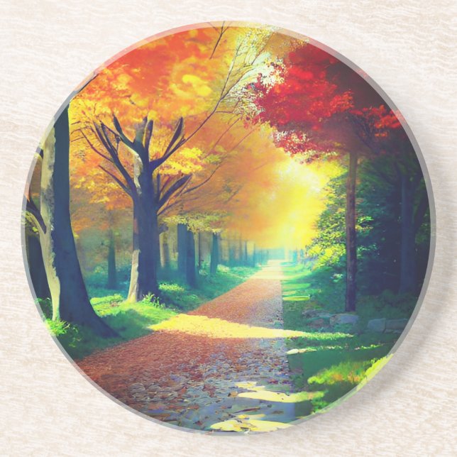 Autumn Trees in the Forest-33657 Coaster (Front)