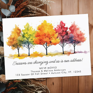 Autumn Trees New Address We've Moved Fall Moving Announcement
