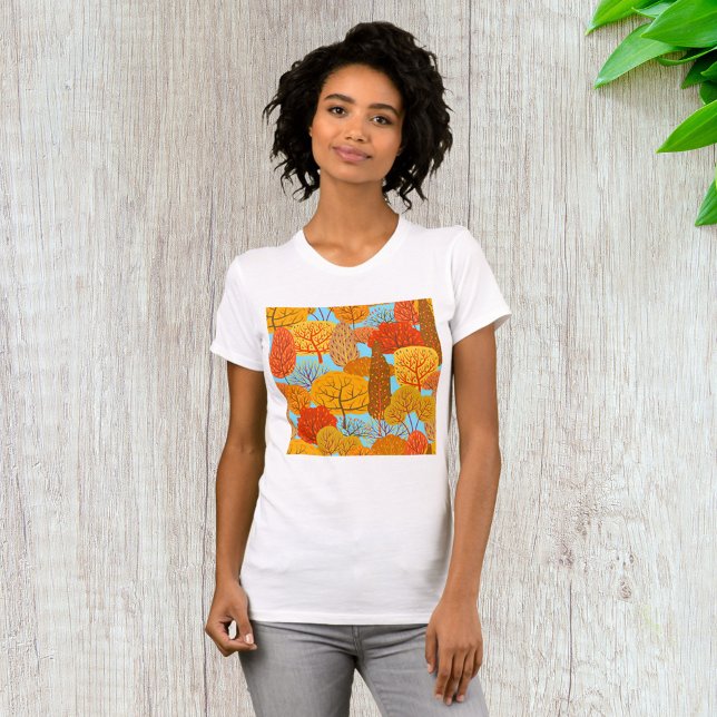 Autumn Trees Pattern Fall Foliage  T-Shirt (Creator Uploaded)