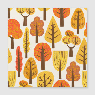 Autumn trees, seamless pattern.