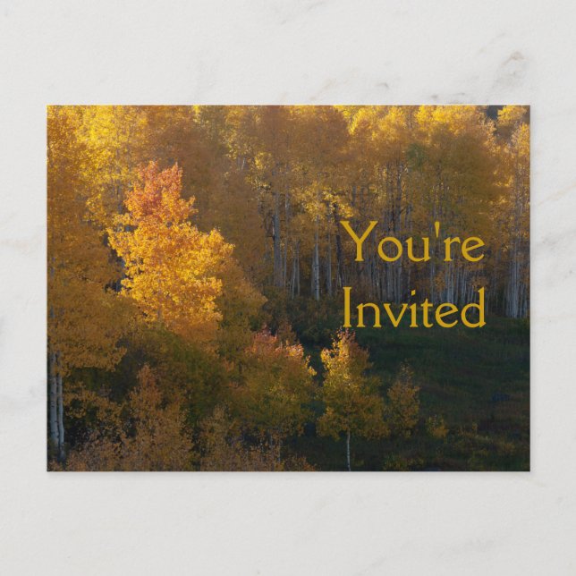 Autumn Trees Thanksgiving Dinner Invitation (Front)