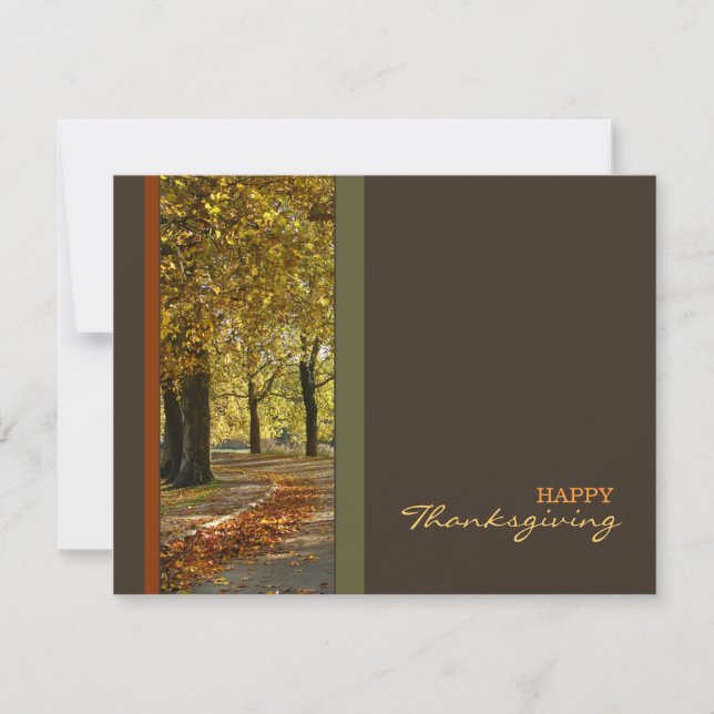 Autumn Trees Thanksgiving invitation (Front)