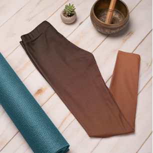 Autumn Trend Color Burnt Copper Ombre Leggings